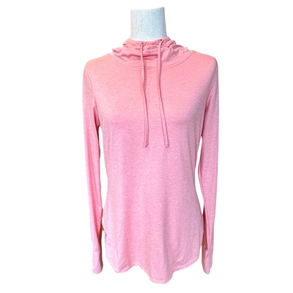 Reebok Tops - Reebok Womens Lightweight Long Sleeve Hooded Pullover Peachy-Pink Size Medium